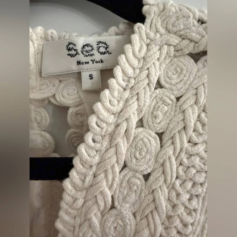 Women’s Cream Crochet Bodice Maxi Dress - Picture 4 of 5